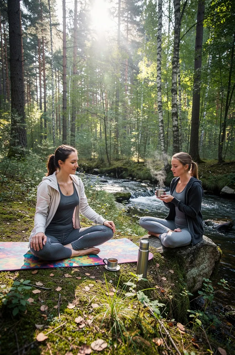 Rytinė arbatos ceremonija su minimalistiniu stalo dekoru ir natūralia šviesa.